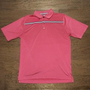 FootJoy FJ Polo Shirt Adult Extra Large Pink Athletic Fit Mens XL